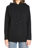 Black Solid Hood Sweatshirt 1
