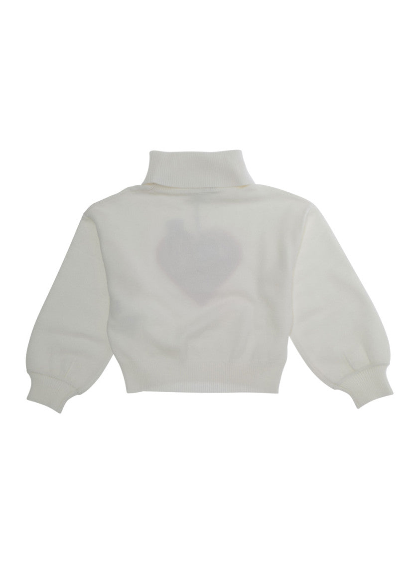 Girls White Graphic Hoodie 2