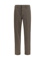 Olive Brown Straight Pants 1