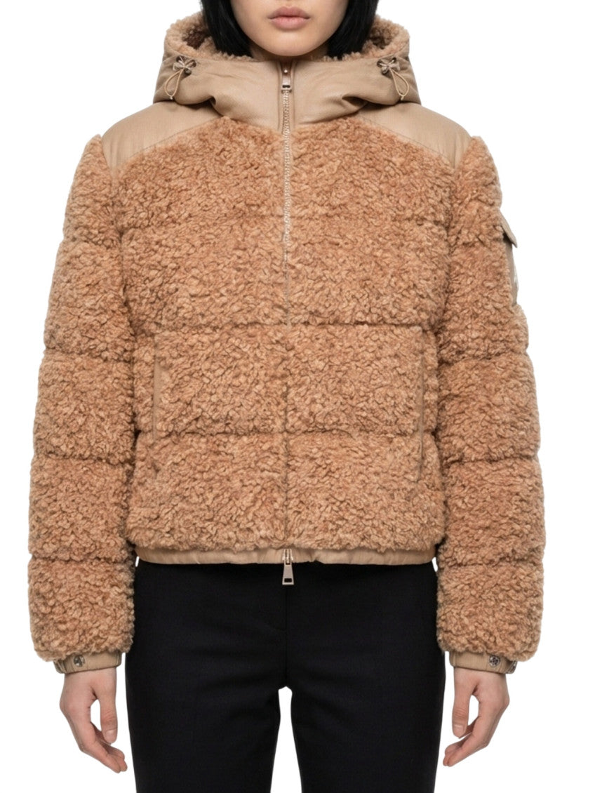 Brown Textured Hood Jacket 1