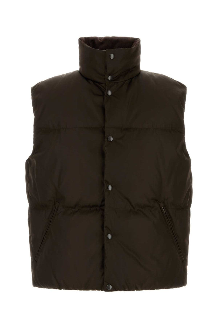 Brown Mock Collar Jacket 1