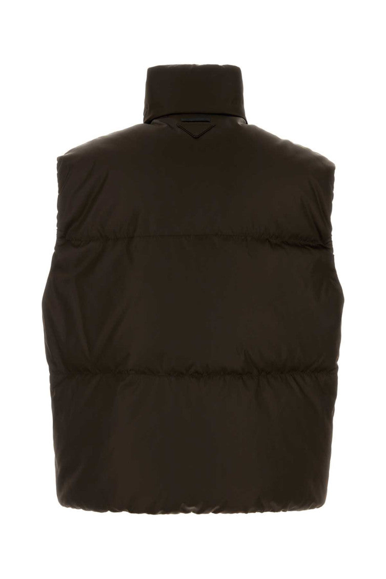 Brown Mock Collar Jacket 2