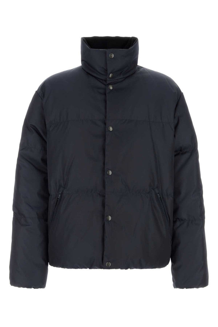 Navy Blue Mock Collar Jacket 1