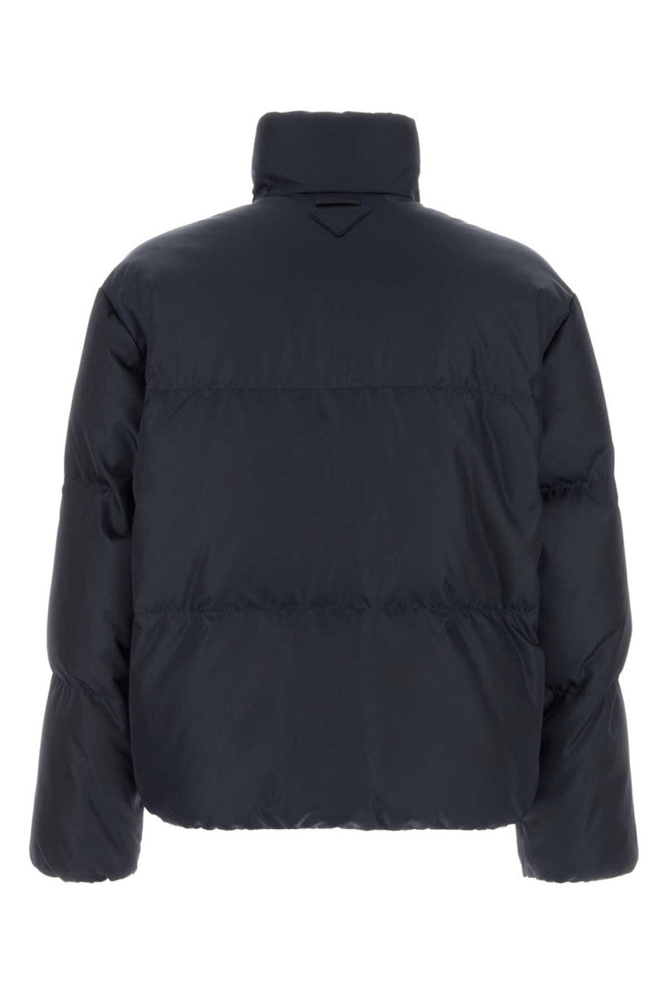 Navy Blue Mock Collar Jacket 2