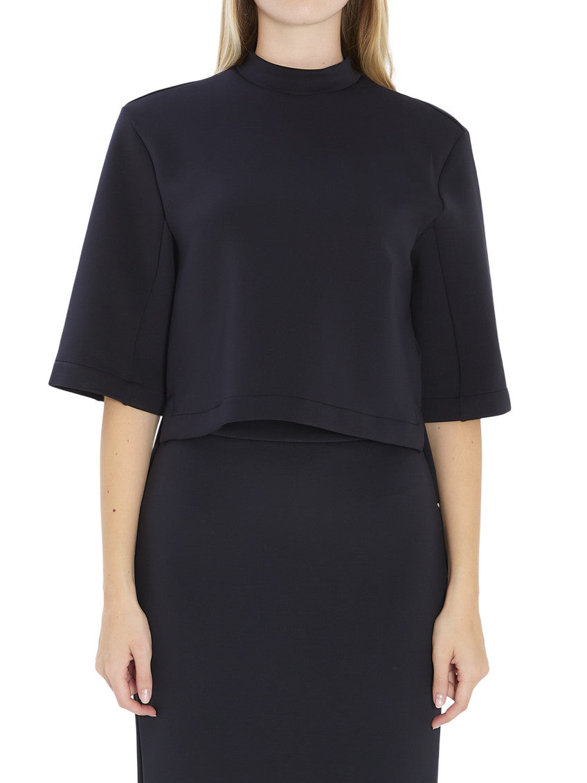 Black Mock Collar T-Shirt 1