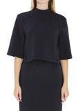 Black Mock Collar T-Shirt 1
