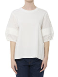 White Embroidered Crew Neck T-Shirt 1