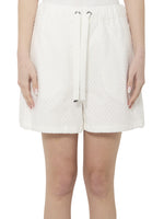 White Perforated Shorts 1