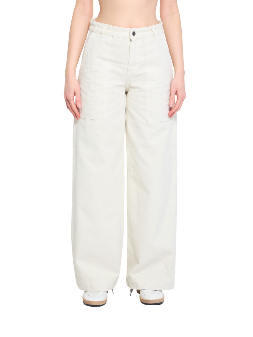 White Regular Mid Rise Jeans 1