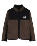 Boys Brown Color Block Jacket 1