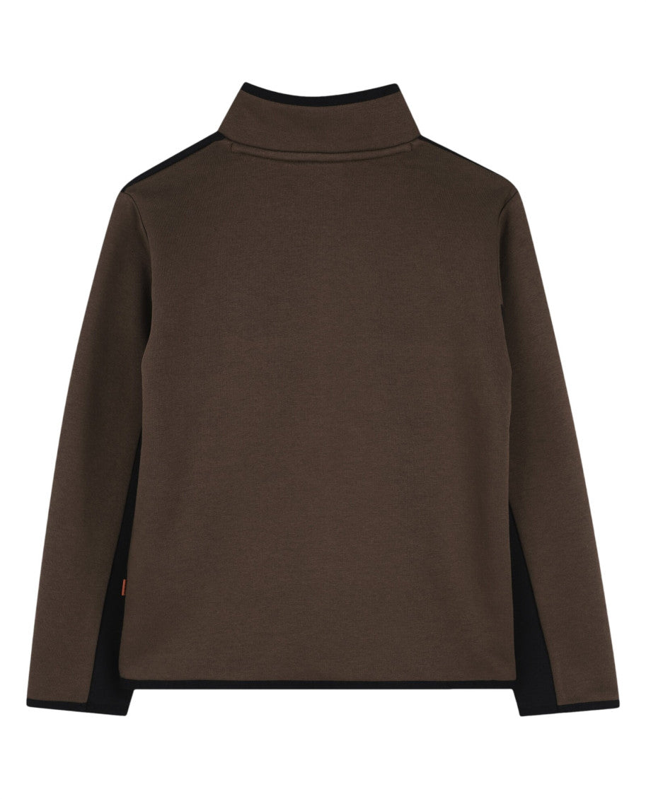 Boys Brown Color Block Jacket 2