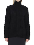 Black Knitted Turtle Neck Sweater 1