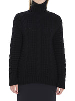 Black Knitted Turtle Neck Sweater 1