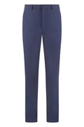 Blue Flat Front Trousers 1