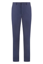 Blue Flat Front Trousers 1