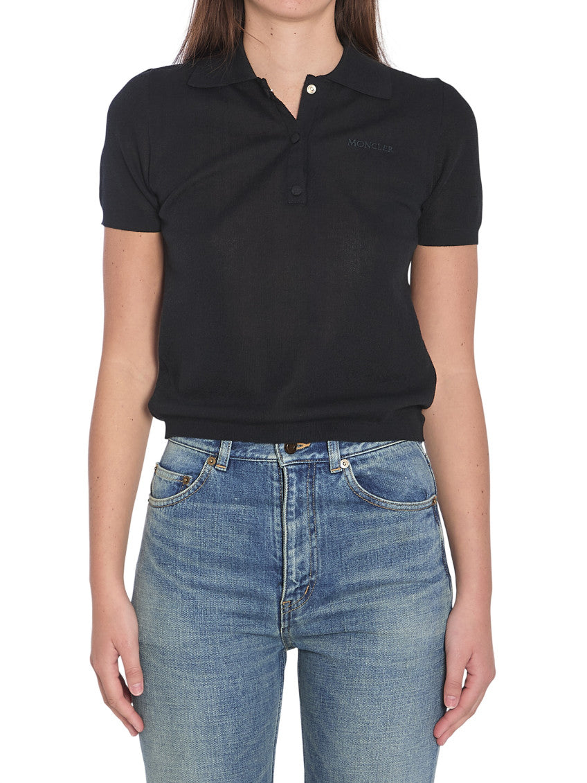 Black Solid Shirt Collar Polo 1
