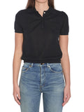 Black Solid Shirt Collar Polo 1