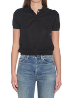 Black Solid Shirt Collar Polo 1