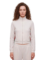 White Mock Collar Sweatshirt 1