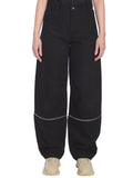 Black Loose Flat Front Pants 1