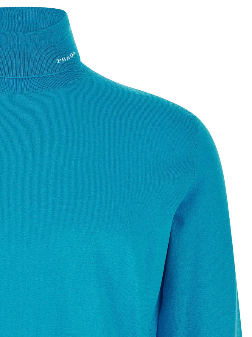 Light Blue Turtle Neck Sweater 3