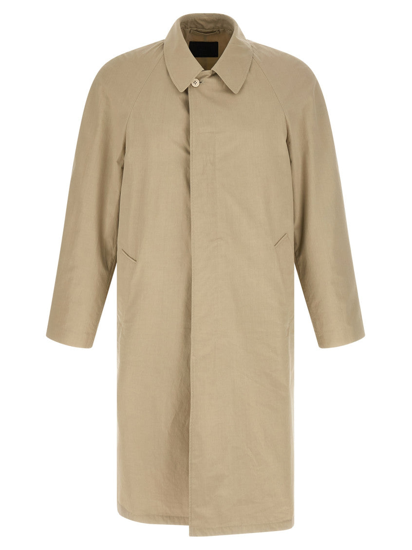 Beige Straight Trench Coat 1
