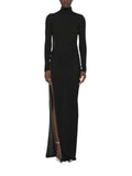 Black Turtle Neck Maxi Dress 1