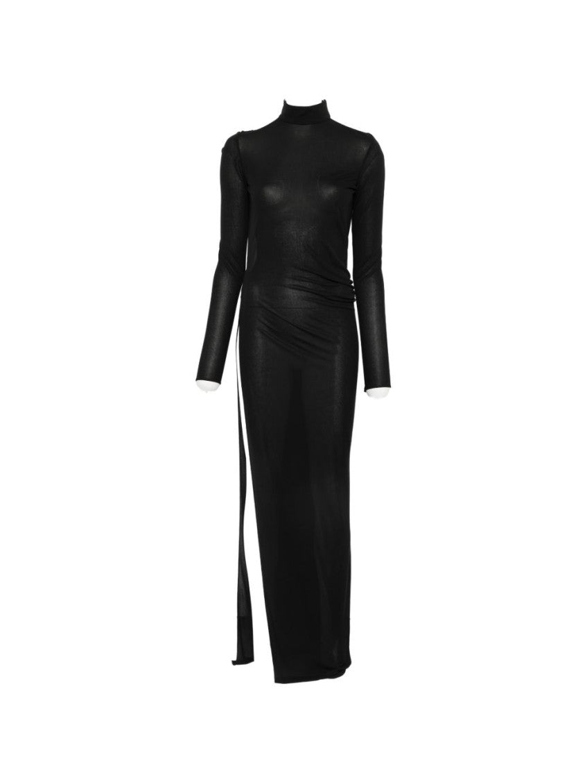Black Turtle Neck Maxi Dress 3
