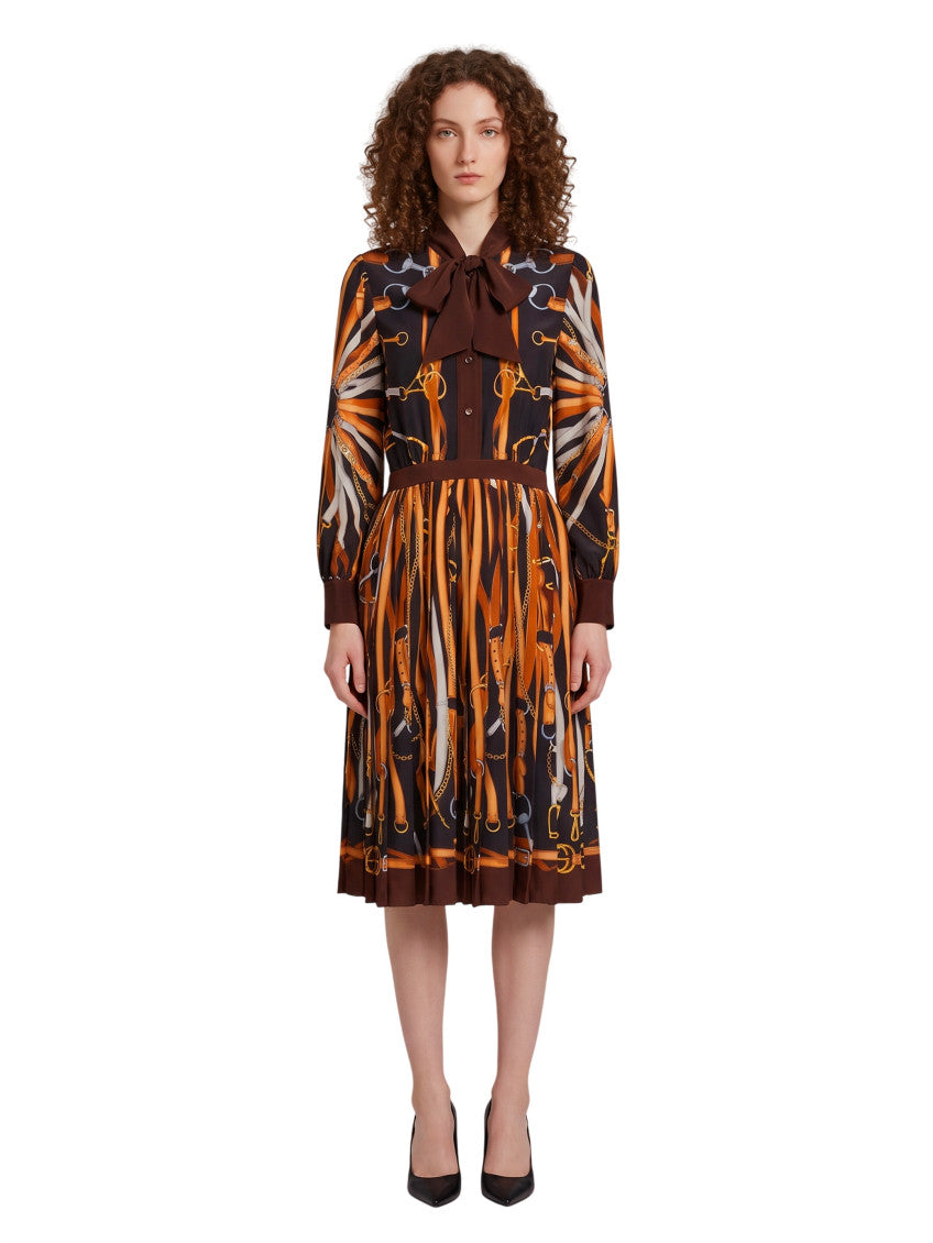 Multicolor Printed Knee Length Dress 1
