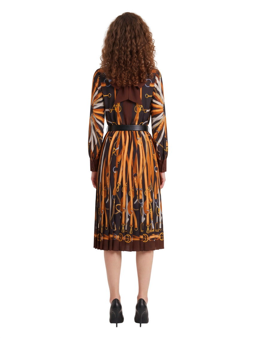 Multicolor Printed Knee Length Dress 2