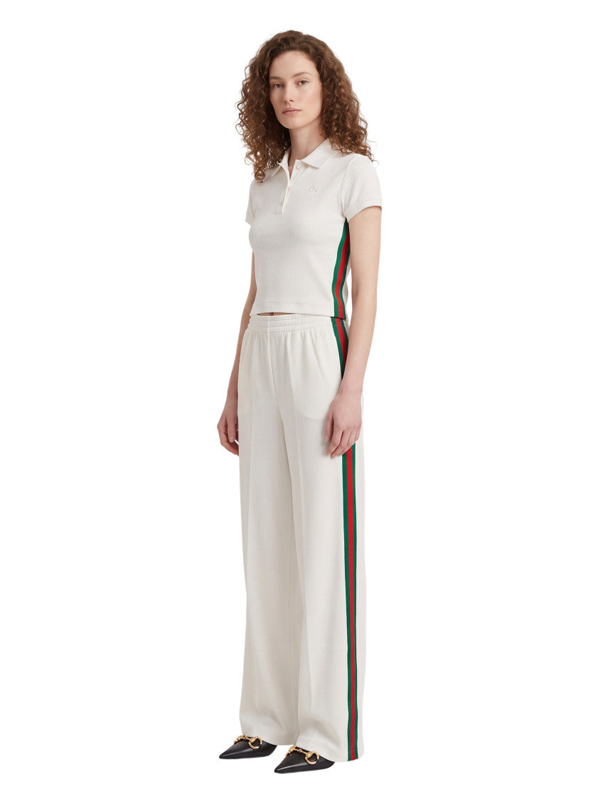 White Relaxed Elasticated Pants 2