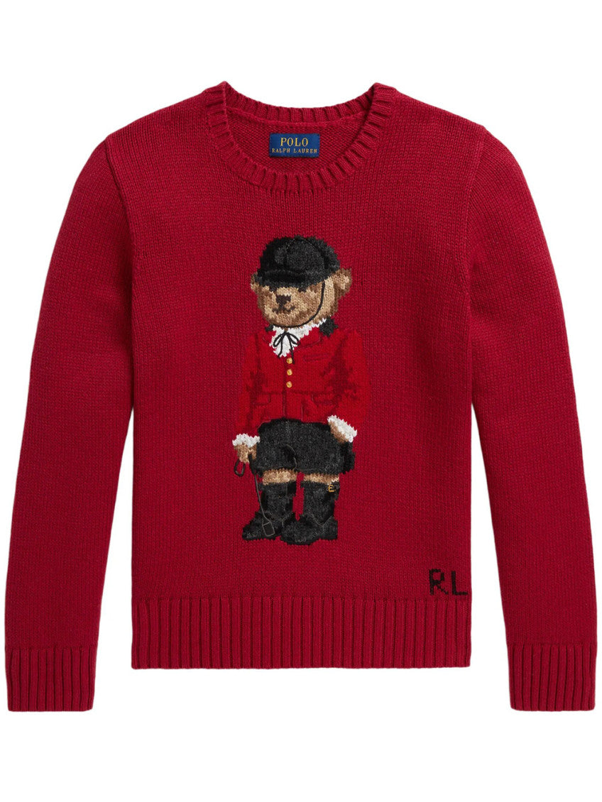 Girls Red Graphic Sweater 1