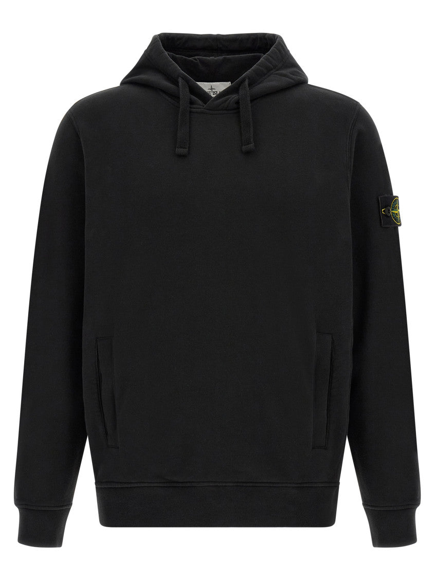 Black Regular Solid Hoodie 1