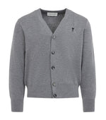 Heather Grey V Neck Cardigan 1