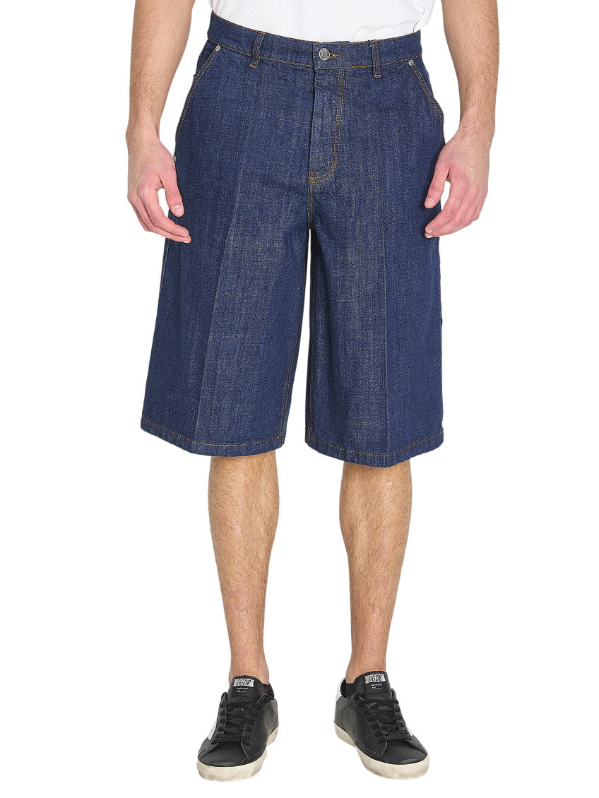 Blue Loose Denim Shorts 1