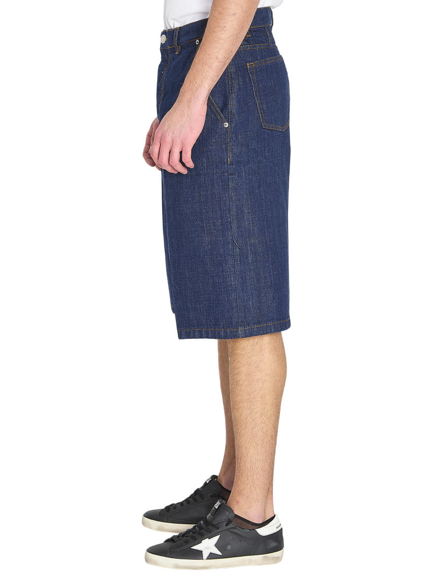Blue Loose Denim Shorts 2
