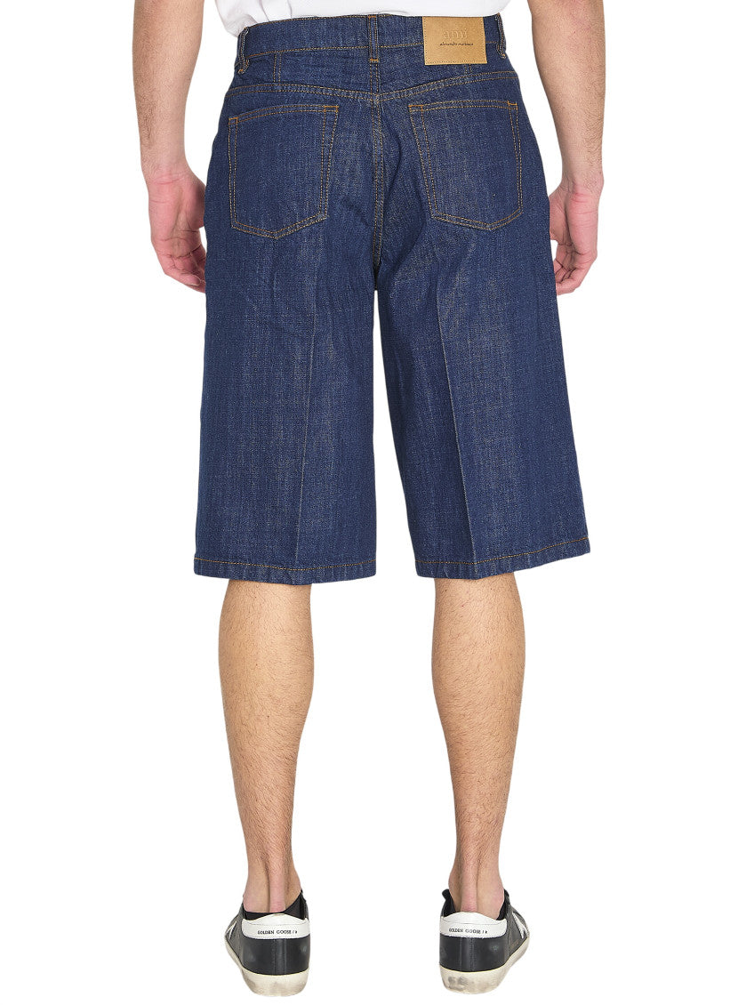 Blue Loose Denim Shorts 3