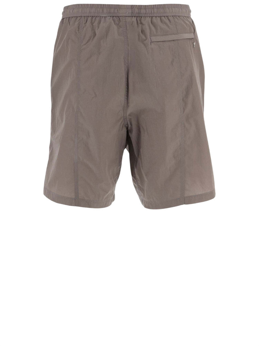 Brown Solid Swim Shorts 2