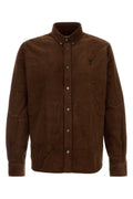 Brown Corduroy Logo Shirt 1
