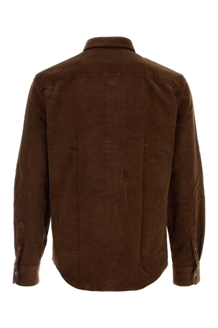 Brown Corduroy Logo Shirt 3