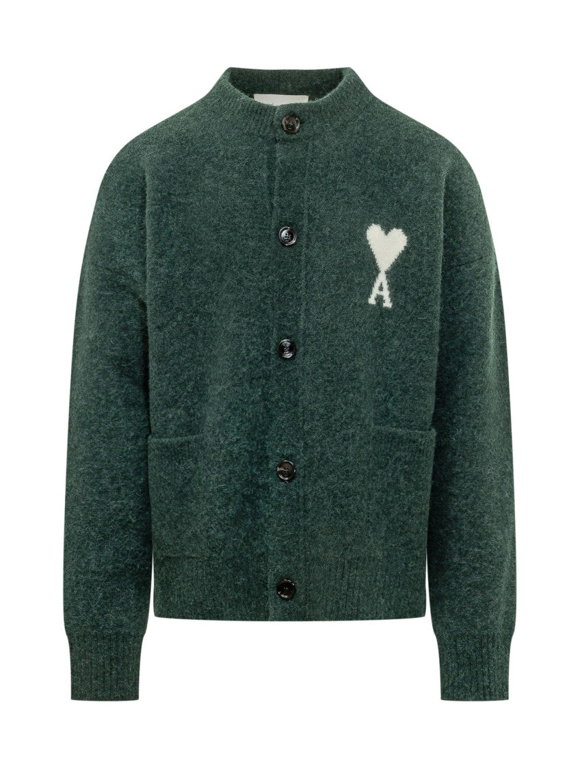 Green Mock Collar Cardigan 1