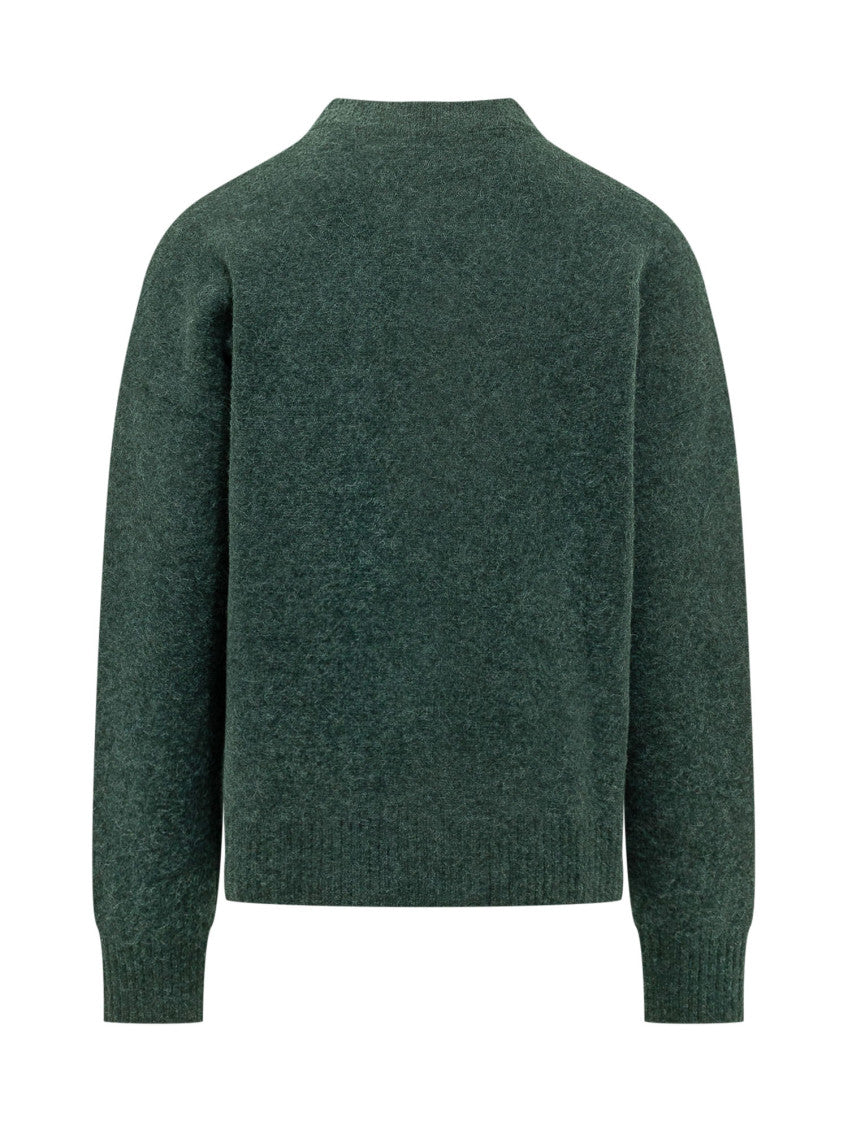 Green Mock Collar Cardigan 2