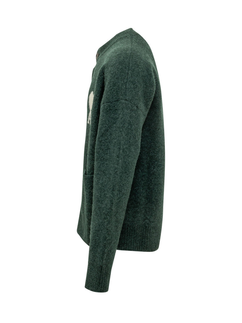 Green Mock Collar Cardigan 3