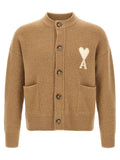 Brown Mock Collar Cardigan 1