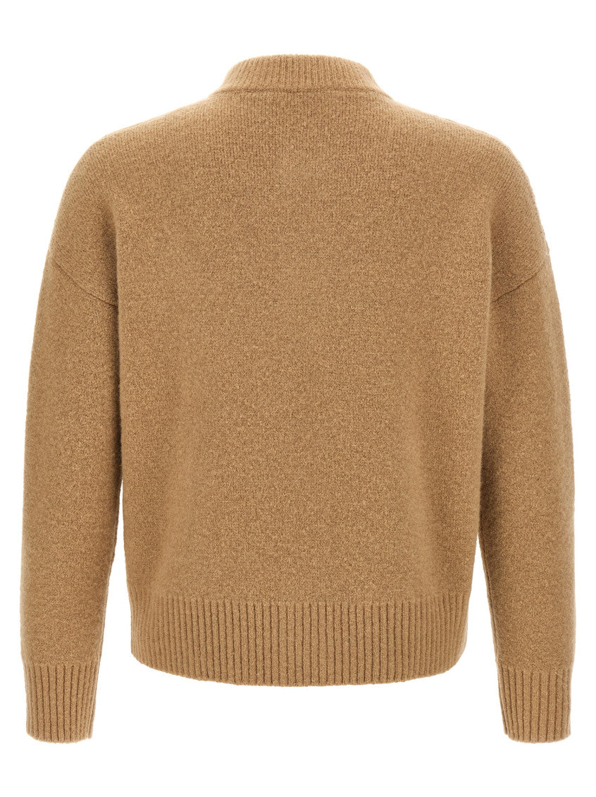Brown Mock Collar Cardigan 2