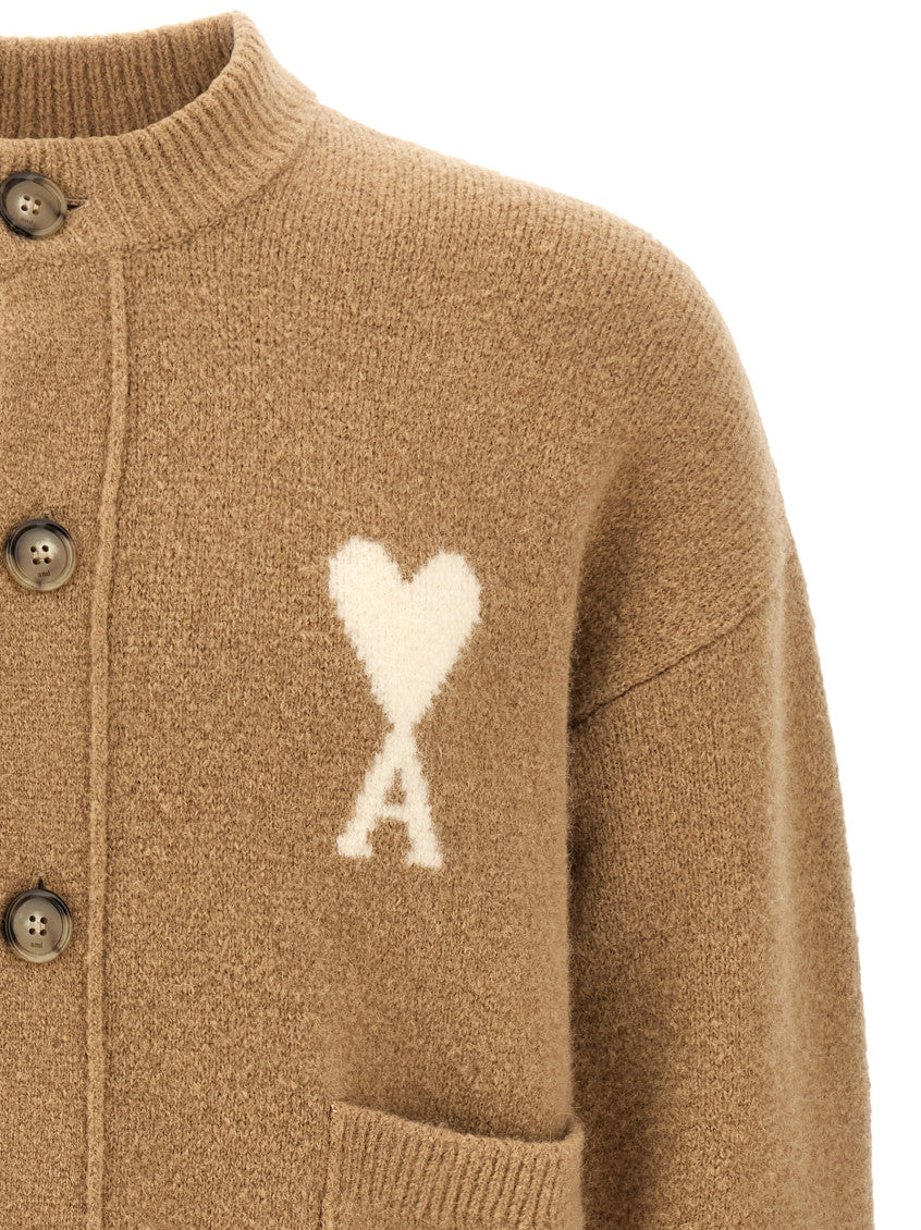 Brown Mock Collar Cardigan 3