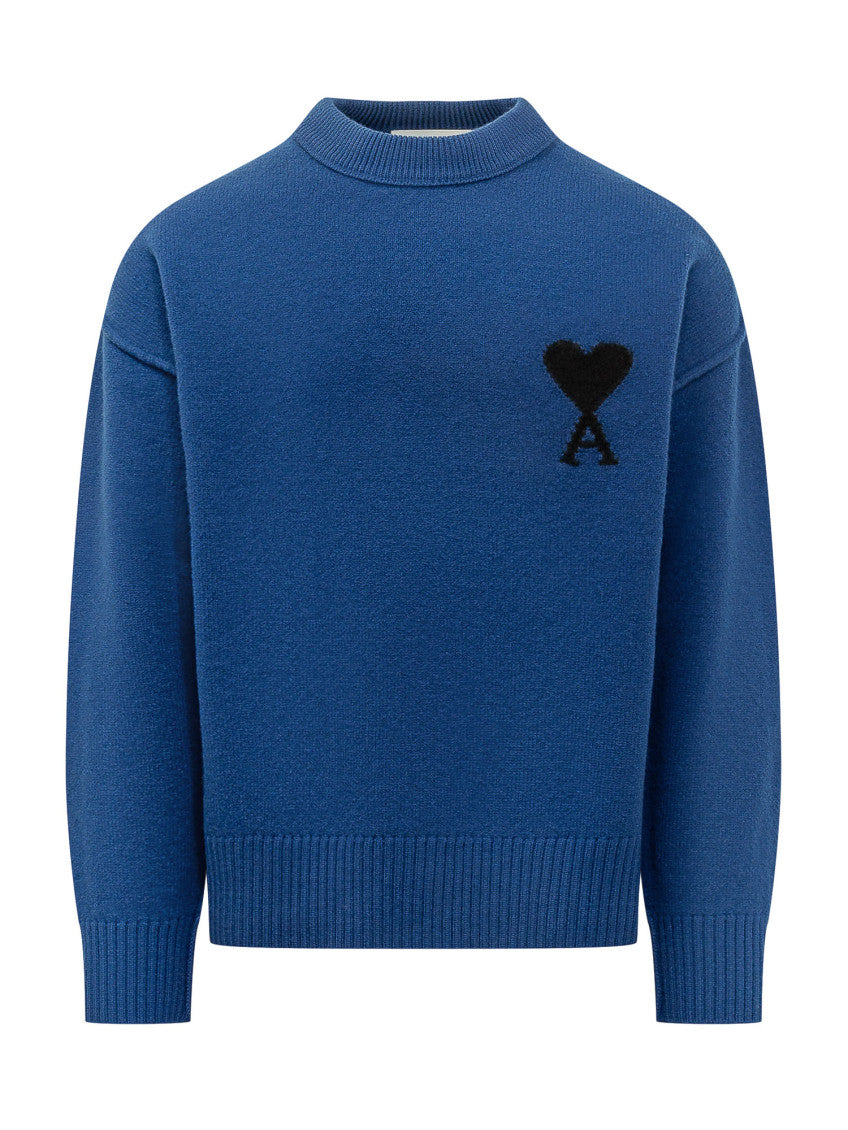 Blue Mock Collar Sweater 1