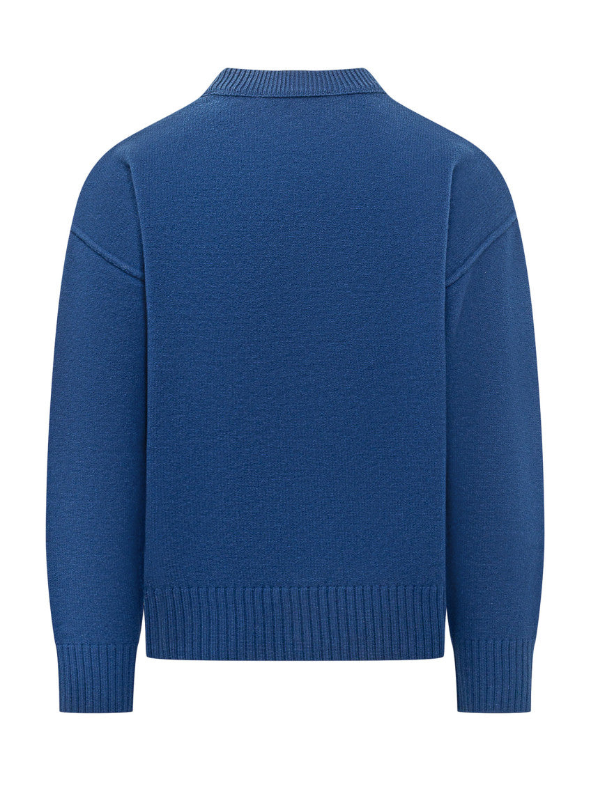 Blue Mock Collar Sweater 2