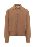 Brown Shirt Collar Cardigan 1