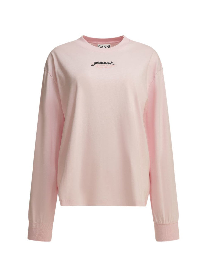 Pink Logo Crew Neck Sweatshirt 1